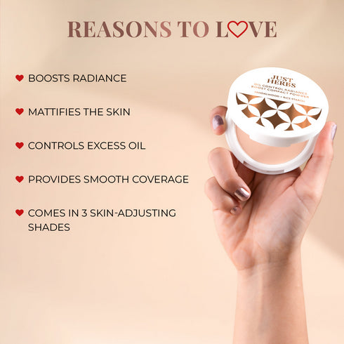 Just Herbs Oil Control Radiance Boost Compact Powder